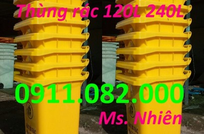 Thùng rác y ết giá rẻ- thùng rác 120L 240L 660L giá sỉ tại bạc liêu- lh 0911082000