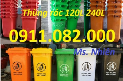 Phân phối thùng rác giá rẻ tại cần thơ- Cấu tạo của thùng rác 120L 240L 660L- lh 0911082000