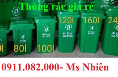 Các loại thùng rác nhựa giá rẻ- thùng rác 120l 240l 660l giá sỉ lẻ- lh 0911082000