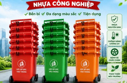 Chuyên Cung Cấp Thùng Rác Cho đại lý, công ty- lh 0911082000 mua thùng rác 120L 240L