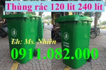 Thùng rác giá rẻ cần thơ- thùng rác 120 lít 240 lít 660 lít có bánh xe giá tốt- lh 0911082000