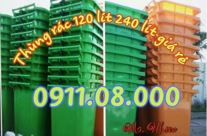 Sỉ lẻ thùng rác 120L 240L 660L giá rẻ- thùng rác 3 ngăn, thùng rác y tế- lh 0911082000