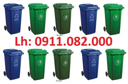 Thùng rác sinh hoạt giá rẻ hiện nay, thanh lý thùng rác 120l 240l giá rẻ tại tiền giang- lh 0911082000