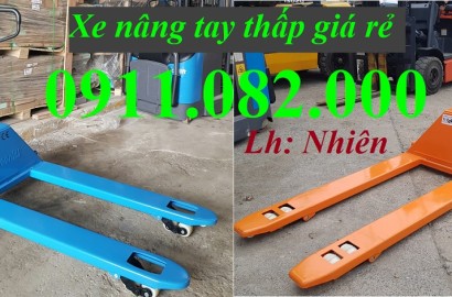 Giá rẻ xe nâng tay thấp tại cần thơ, xe nâng tay 3 tấn càng dài- lh 0911082000