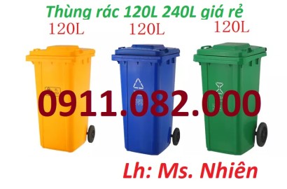 Đại hạ giá thùng rác 120l 240l  660- Nơi bán thùng rác giá rẻ tại cần thơ- lh 0911082000