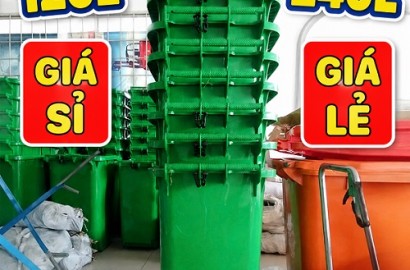 Thùng Rác Công Nghiệp Giá Tận Xưởng- thùng rác 120L 240L giá rẻ- lh 0911082000