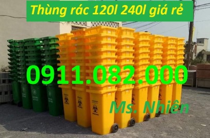 Phân phối thùng rác giá rẻ tại cần thơ- Cấu tạo của thùng rác 120L 240L 660L- lh 0911082000