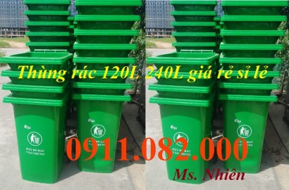 Sỉ thùng rác giá rẻ- thùng rác có dung tích 120L 240L 660L giá rẻ tại tiền giang- lh 0911082000