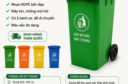Sỉ lẻ thùng rác 120l 240l giá rẻ, miễn phí giao hàng toàn quốc- lh 0911082000