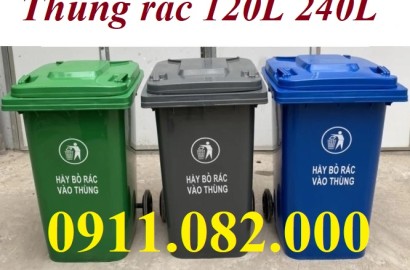 Chuyên phân phối thùng rác giá rẻ , thùng rác nhựa 120L 240L giá cạnh tranh- lh 0911082000