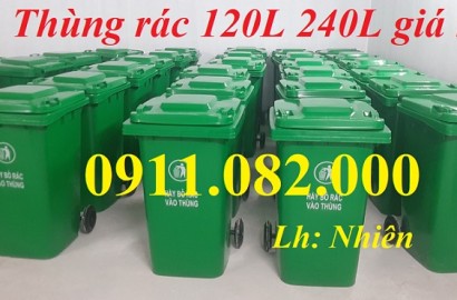 Thùng rác nắp hở 240 lít- thùng rác nhựa giá rẻ tại cần thơ- lh 0911082000