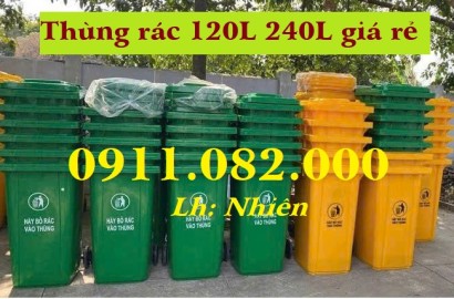 Điểm bán thùng rác 120l 240l giá sỉ miền tây- thùng rác giá rẻ tại an giang - lh 0911082000