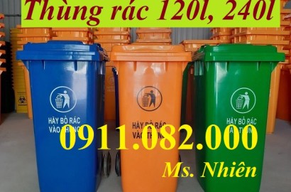 Đầu năm giảm giá thùng rác 120l 240l 660l giá rẻ vĩnh long_lh 0911082000