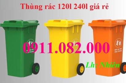 Chuyên cung cấp thùng rác giá rẻ- thùng rác 120l 240l 660l giá sỉ- lh 0911082000