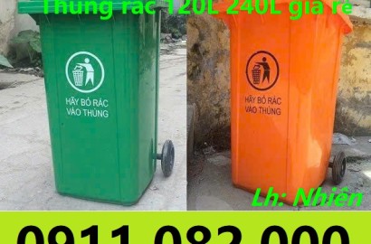 Nơi sỉ thùng rác nhựa giá rẻ tại cần thơ- thùng rác 120L 240L- lh 0911082000