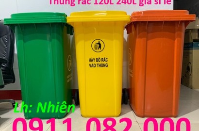 Địa chỉ phân phối thùng rác nhựa giá rẻ, thùng rác 120L 240L 660L chất lượng- lh 0911082000
