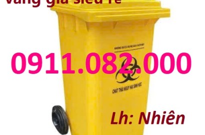 Giá rẻ thùng rác 120l 240l màu xanh, cam, vàng- lh 091108200 báo giá trực tiếp
