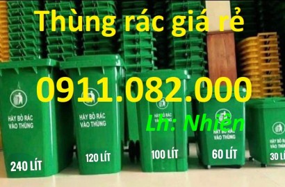 Thùng rác nhựa bán chạy nhất miền tây, thùng rác 120l 240l 660l, thùng rác giá tốt- lh 0911082000