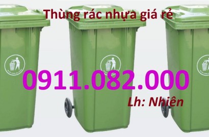 Nơi bán thùng rác nhựa màu xanh giá rẻ tại an giang- sỉ lẻ thùng rác 120l 240l-lh 0911082000