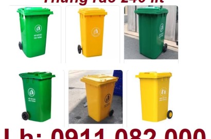 Giảm 20% giá thùng rác nhựa, thùng rác 60l 120l 240l- hàng nhập khẩu mới 100% giá chuẩn- lh 0911082000