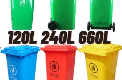 Thùng rác hàng mới về giá rẻ sỉ và lẻ- thùng rác 120l 240l giá rẻ tại hậu giang- lh 0911082000