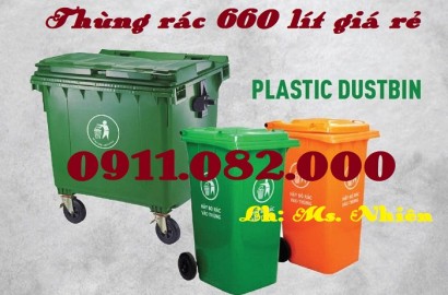 Cung cấp thùng rác giá rẻ, mẫu mã đẹp, bền bỉ- thùng rác 120 lít, 240 lít, 660 lít- lh 0911.082.000