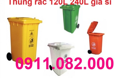 Chuyên sỉ lẻ thùng đựng rác, thùng rác công cộng, y tế, 120l 240l giá rẻ- lh 0911082000